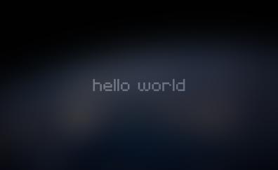Hello world, typography, minimal