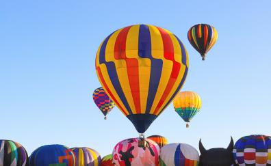 Hot air balloons, colorful, festival
