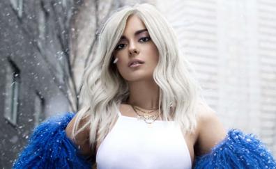 Snowfall, white hair, Bebe Rexha, celebrity