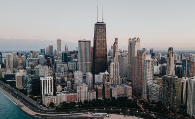 Chicago, city, skyscrapers, buildings
