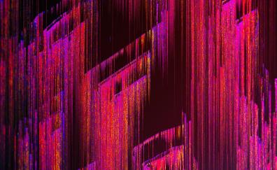 Pixel distortion, pink-orange, abstraction