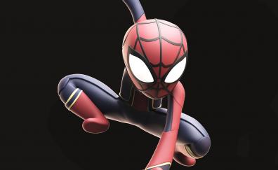 Spider-man, 3d artwork, jump, marvel
