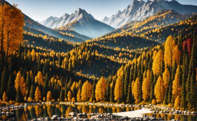 AI image, nature, autumn
