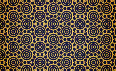Circles, pattern, Golden circles, abstraction