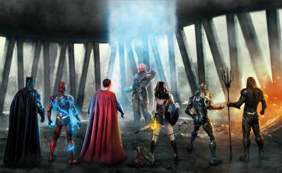 Justice League vs Darkseid, fan art, 2020