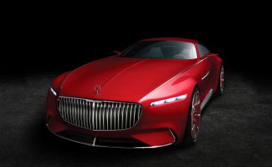 Red, front, Vision Mercedes-maybach