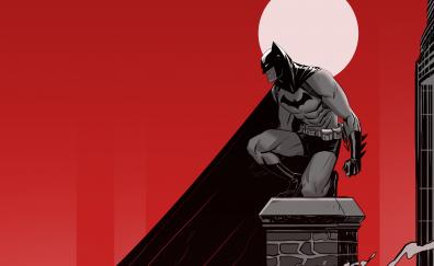 Batman and gotham, minimal, artwork