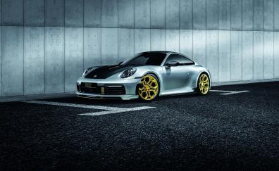 Golden wheels, Porsche 911 Carrera TechArt
