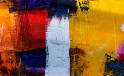 Paint, white brush stork, multicolored, canvas texture