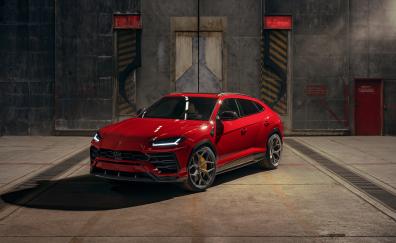 2019 car, red car, Lamborghini Urus