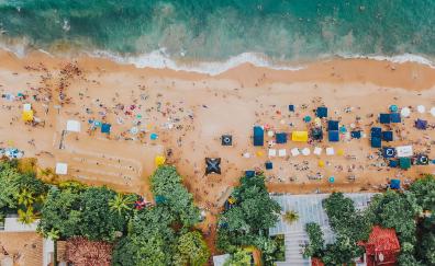 Holiday, aerial view, beach, Brazil