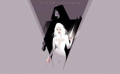 Cloak & Dagger, marvel, tv show, poster, minimal, art