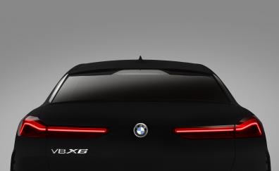BMW X6 Vantablack, rear-view, 2020