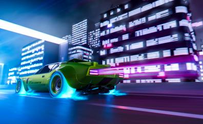 Racecar, video game, Cyberpunk 2077, art