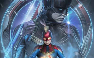 Avengers: Endgame, Captain Marvel, movie poster, art