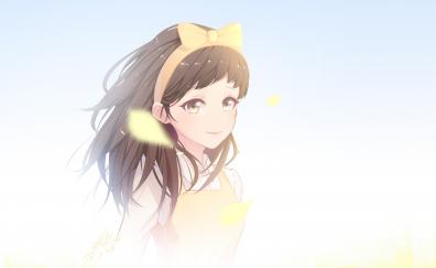 Gorgeous, anime girl, yellow eyes, original