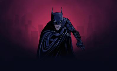 Comic art, serious batman, superhero