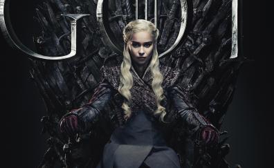 2019, Daenerys Targaryen, mother of dragons, Emilia Clarke, Game of Thrones, Season 8