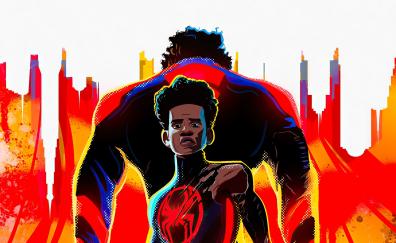Two spider-man, the spider-verse, face-off poster