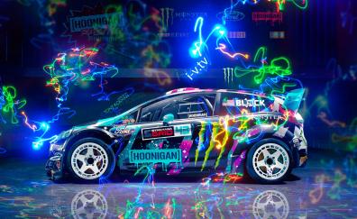 Ford, Ford fiesta, compact car, colorful art