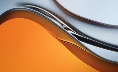 Huawei Stock Abstract, orange-silver metallic shine, texture