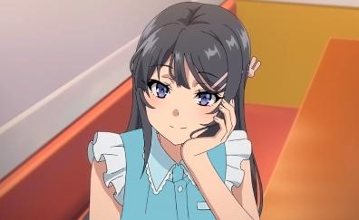 Cute, anime girl, Sakurajima Mai