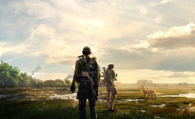Tom Clancy's The Division 2, video game, landscape, soldiers