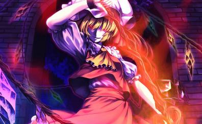 Angry, anime girl, Flandre Scarlet, touhou