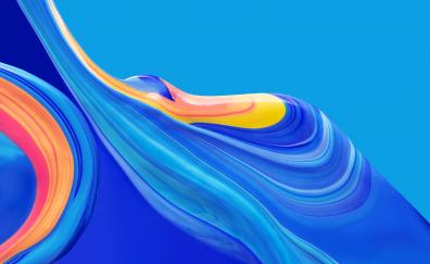 Blue waves, abstraction, Huawei Mediapad M6