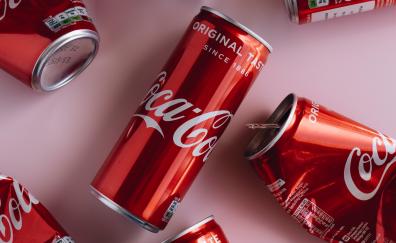 Soft-drink, coca cola, drink can