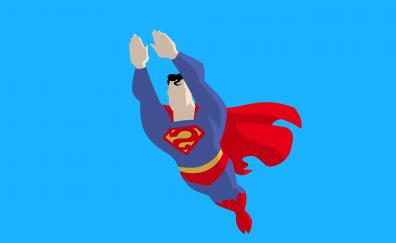 Superman, vector style, digital art, minimal