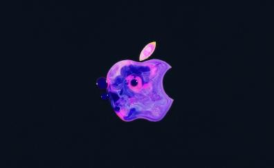 iPhone, apples' logo, colorful, art