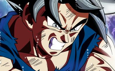 Goku, angry face, anime, dragon ball super