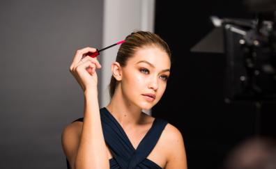 Gigi hadid, super model, makeup, 2018