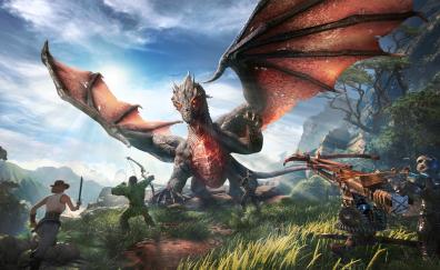 ARK Park, Video game, dragon and warriors, 2018