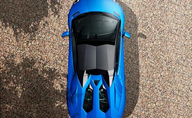 Top-view, sports car from Lamborghini