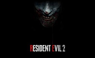 Zombie, dark, poster, video game, Resident Evil 2