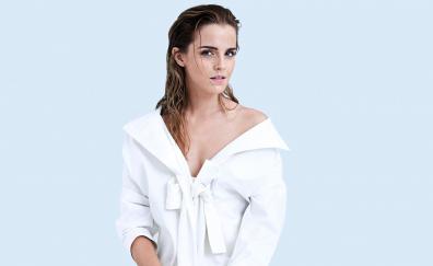 White dress, beautiful, Emma Watson