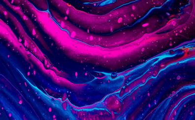 Liquid flow, abstract, art pink-blue