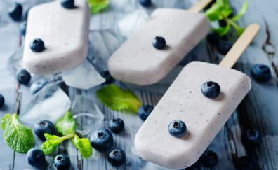 Blueberry, fruits, summer, ice candies