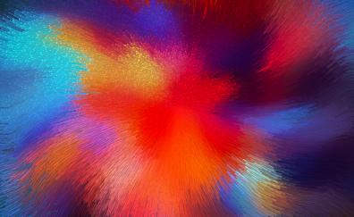 Colorful, micro threads, waves, fractal, blur, colorful