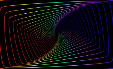 Colorful lines, swirl, abstract, minimal