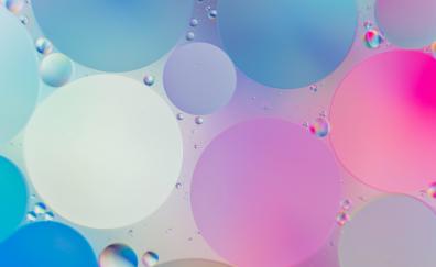 Circles, colorful bubbles, macro