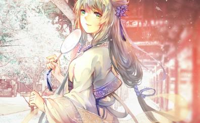 Blossom, Luo Tianyi, long hair, anime girl