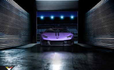 Purple car, Lamborghini Huracan Aerokit