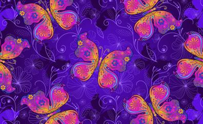 Butterflies, digital artwork, gradient