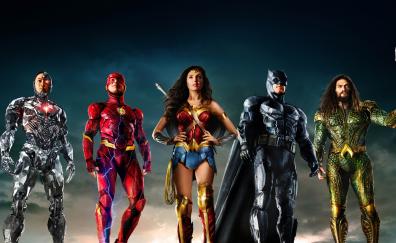 Justice league, movie, team, 2017