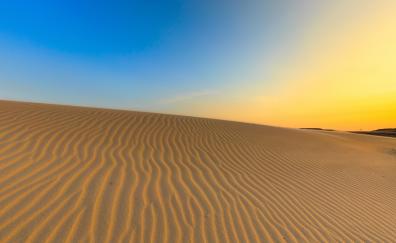 Desert, sunset, sand, landscape
