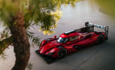 Red Mazda RT24-P, race car