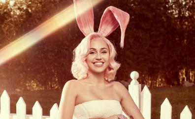 Miley Cyrus, easter, smile, photoshoot, 2018